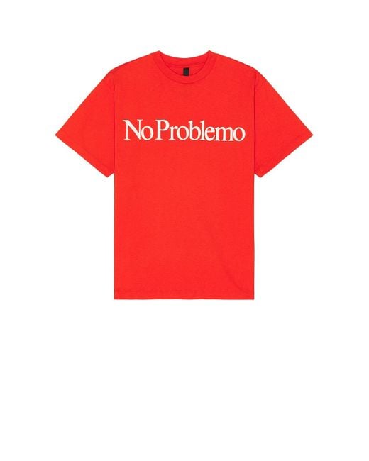 No Problemo Red Short Sleeve Tee for men