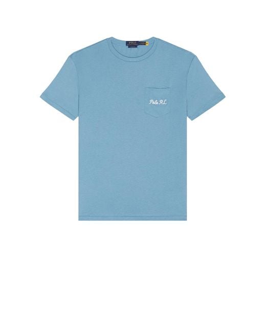 Polo Ralph Lauren Blue Short Sleeve Graphic Heritage Bear T-shirt for men