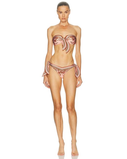 Zimmermann White Aster Scarf Tie Bikini Set