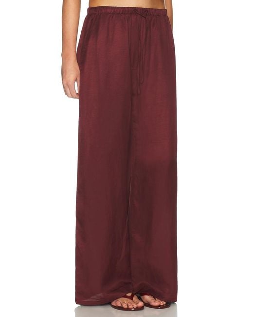Leset Red Daniel Drawstring Pocket Pant