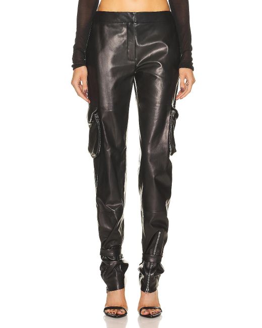 Tom Ford Leather Nappa Cargo Pant in Black | Lyst