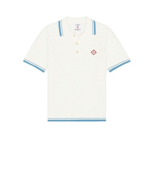 Casablanca White Boucle Polo for men