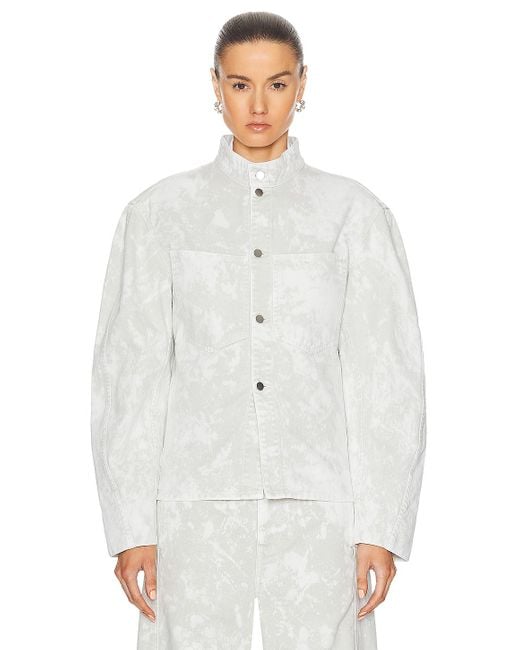Lemaire White Curved Sleeves Jacket