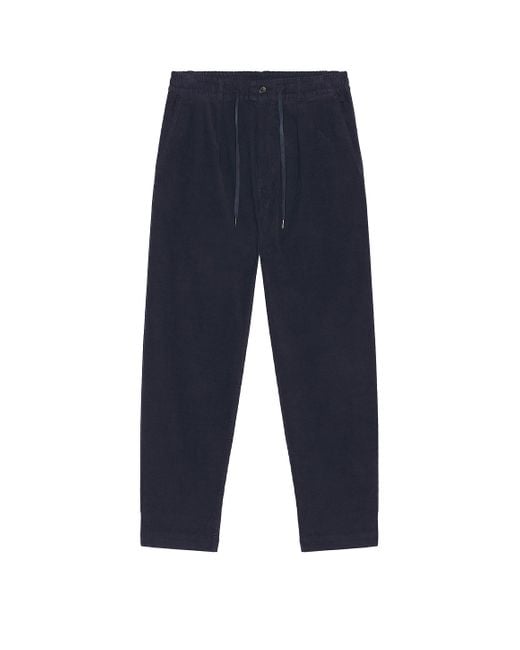 Polo Ralph Lauren Blue Garment Dyed Corduroy Prepster Pleated Pant