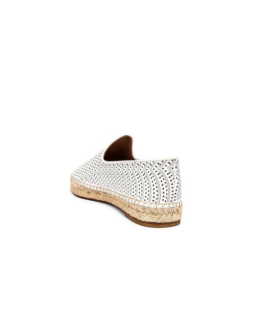 Alaïa White Flat Espadrilles