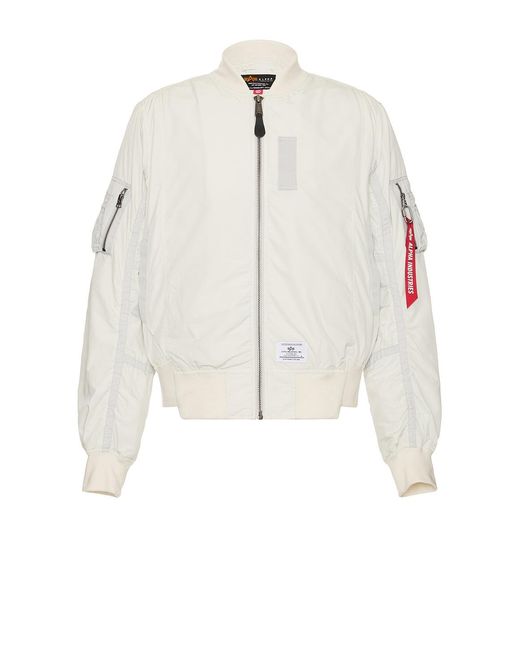 Alpha Industries White L-2B Paratrooper Flight Jacket for men