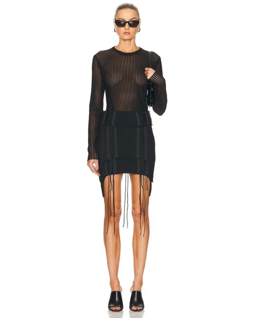Helmut Lang Black Sheer Top