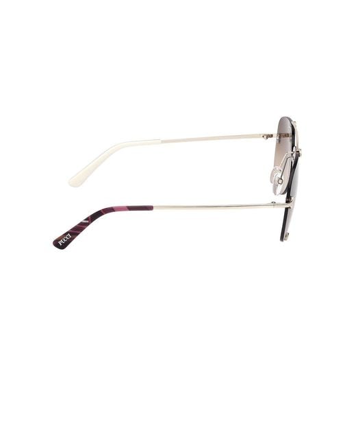 Emilio Pucci Brown Pilot Sunglasses