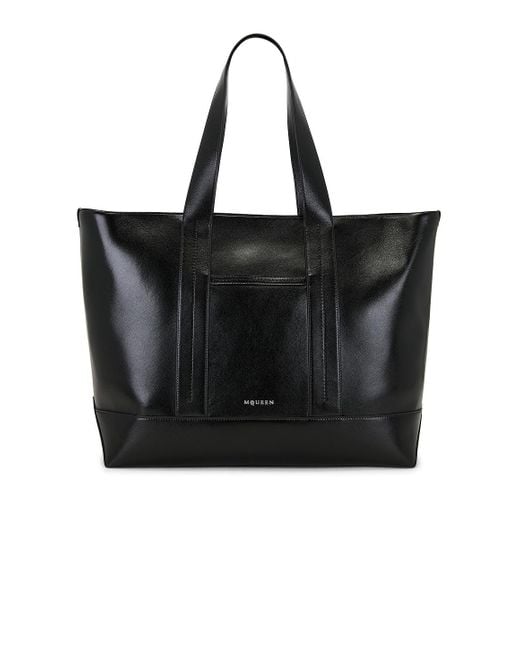 Alexander McQueen Black Shopper Tote for men