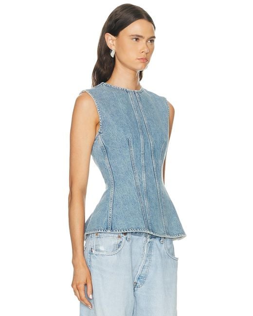 Agolde Blue Corbin Shell Top