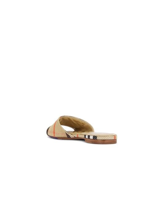 Burberry White Sloane Sandal
