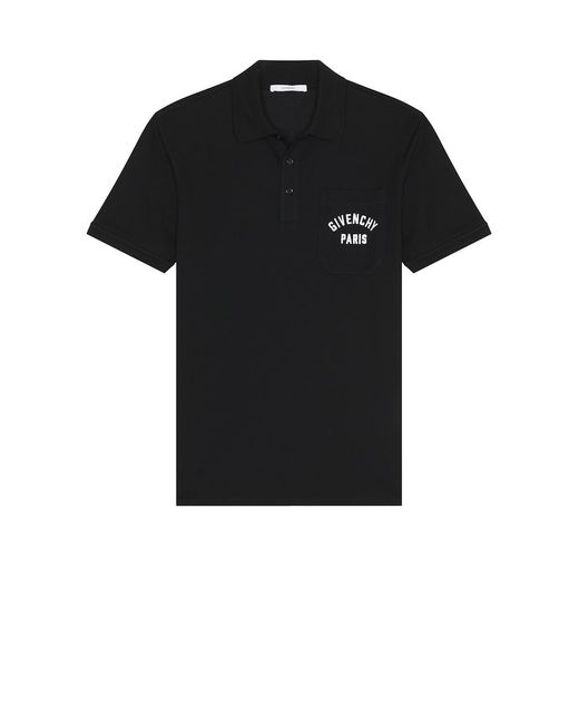 Givenchy Black Front Pocket Polo for men