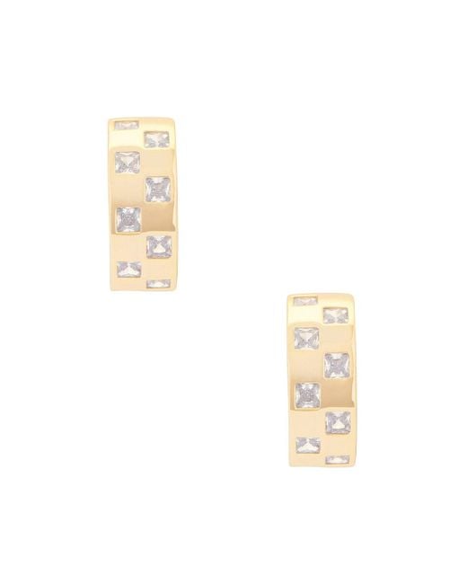 Mega Metallic Checkered Wide Earring