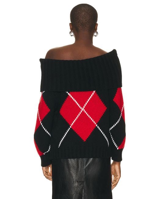 Alexander mcqueen top argyle sweater