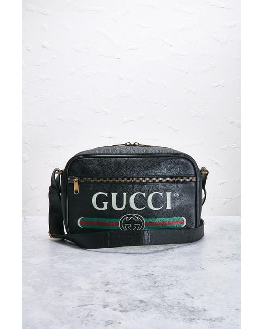 Gucci Black Logo Messenger Bag