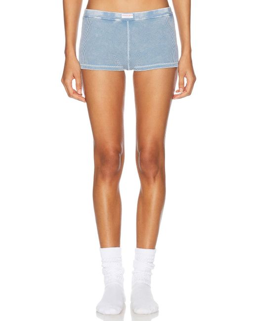 Alexander Wang Blue Waffle Mini Short