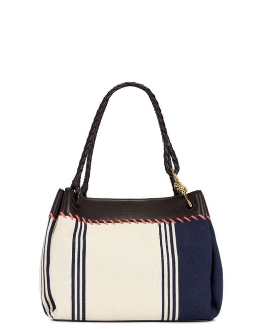Bottega Veneta White Large Parachute Mariniere Bag