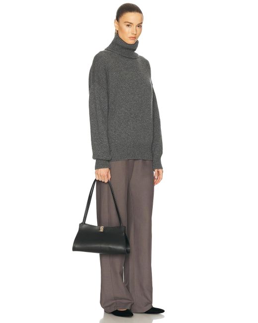 Loulou de Saison Black Johanna Shoulder Bag