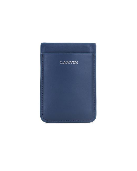 Lanvin Blue Magnetic Phone Card Holder for men
