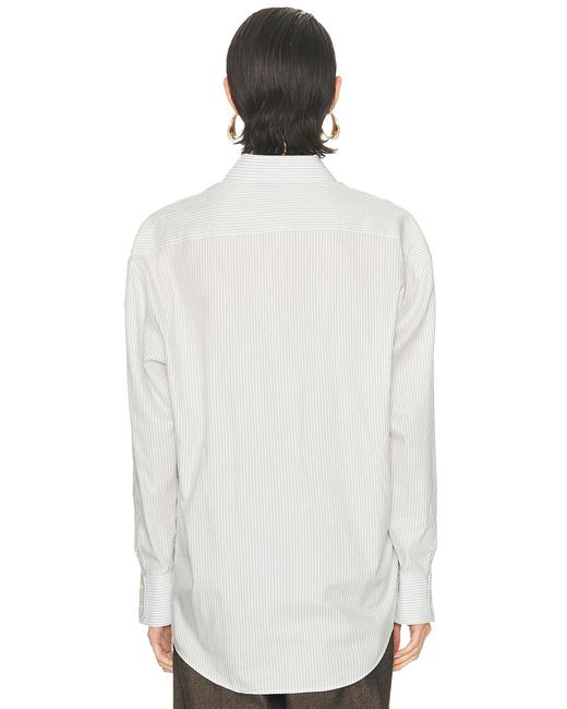 Saint Laurent White Button Up Top