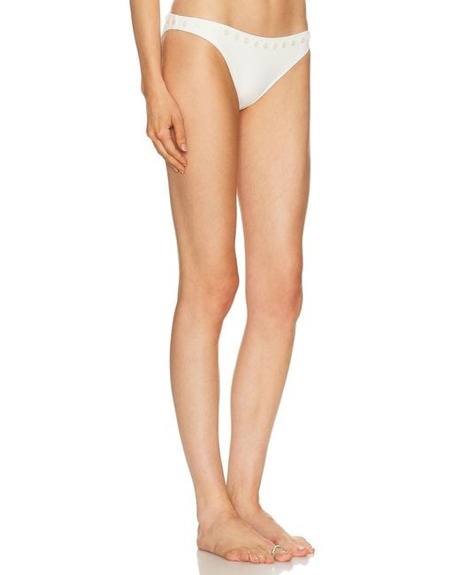 Staud White Gemma Bikini Bottom