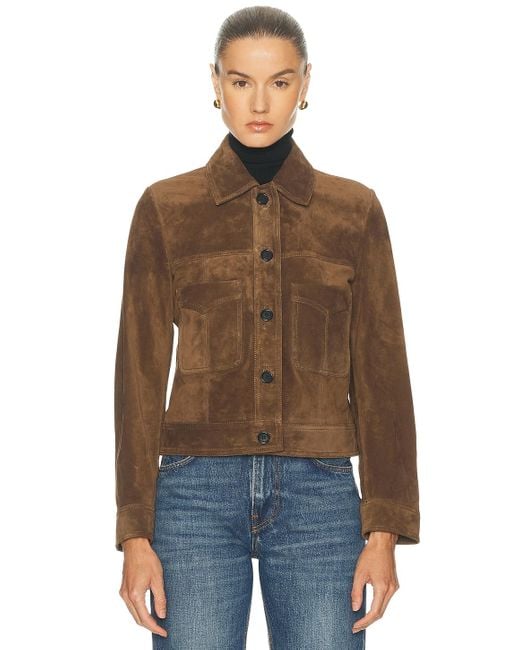 Nili Lotan Brown Susannah Suede Jacket