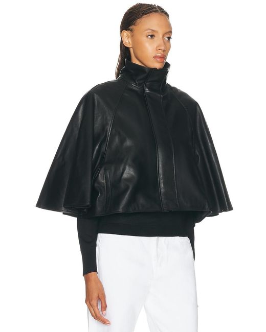 Jonathan Simkhai Black Orvik Cape Jacket