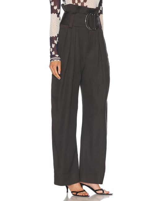 J.W. Anderson Black Gathered D Ring Trouser
