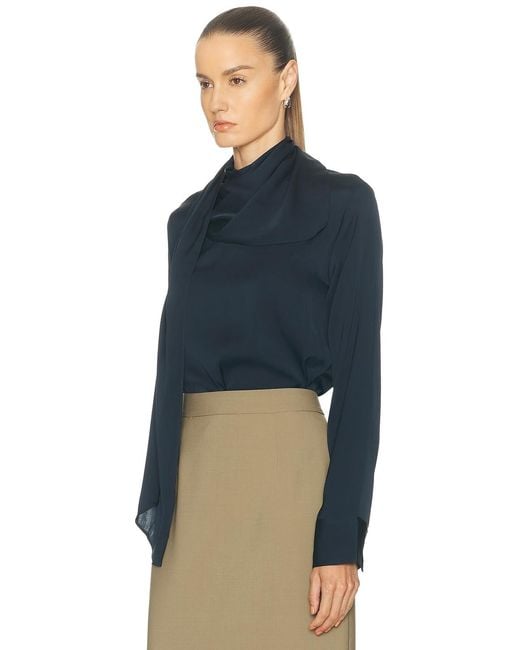 SRG Blue Celeste Silk Top