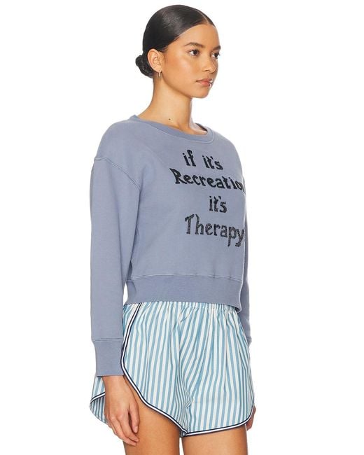 Bode Blue Recreation Crewneck Top