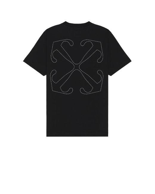 Off-White c/o Virgil Abloh Men's Black Stitch Slim Short Sleeve T