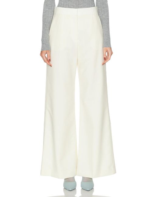 Givenchy White Low Waist Wide Leg Pant