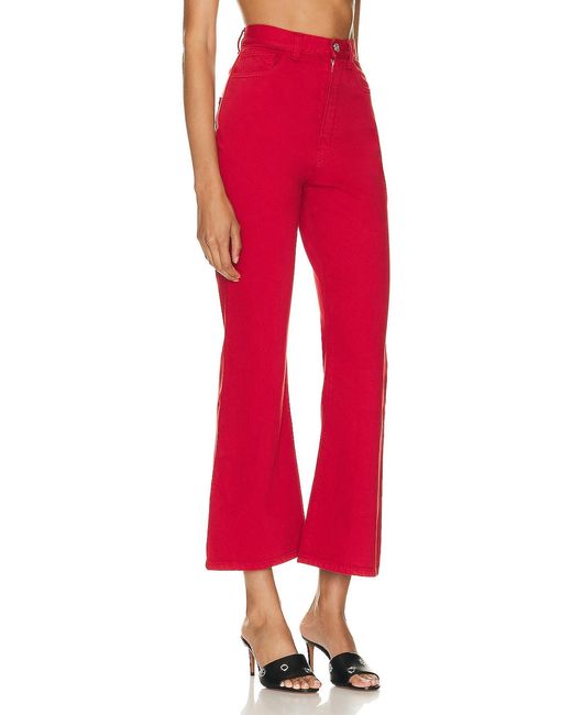 Alaïa Red Alaïa Bootcut Jeans