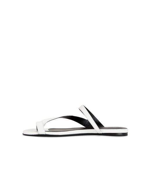 Khaite White Aimee Flat Sandal