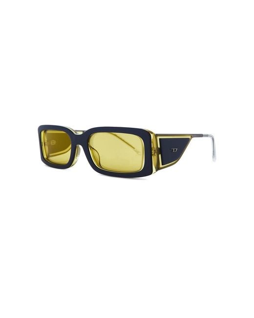 DIESEL Yellow Rectangle Sunglasses for men