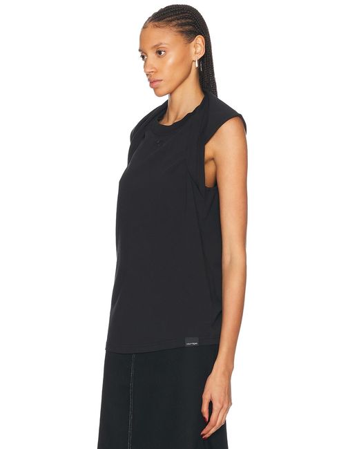 Courreges Black Multi-Styling Tank Top