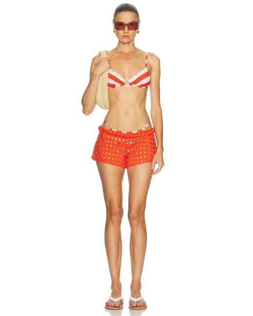 Solid & Striped Orange The Gaia Bikini Top
