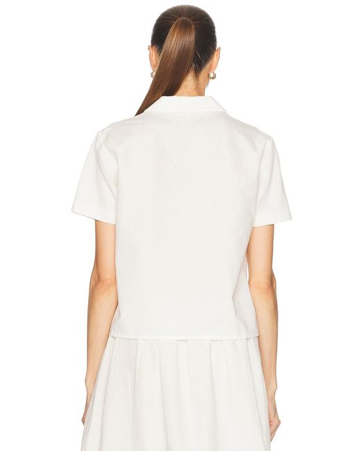 Miu Miu White Button Up Top