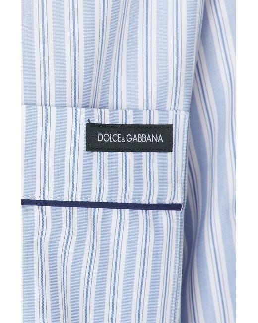 Dolce & Gabbana Blue Button Up Top