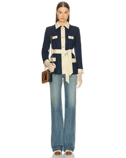 Valentino Blue Caban Jacket