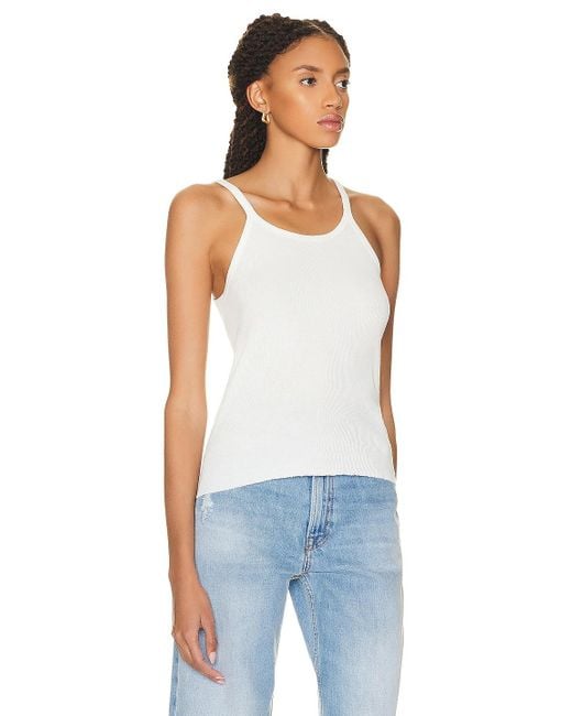 ÉTERNE Blue Rib Tank Top