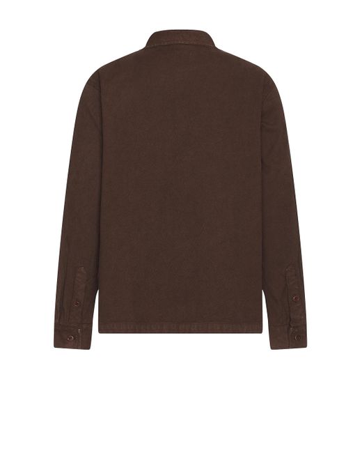 Sky High Farm Brown Canvas Work Overshirt Woven for men