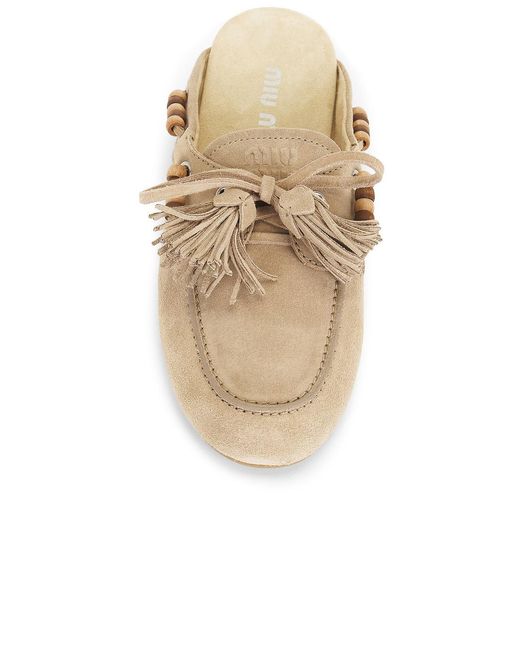 Miu Miu Multicolor Mocassin Slide