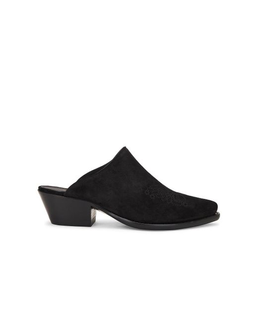 Needles Black Heeled Papillon Stitched Mule Suede for men