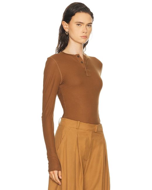 AMI Brown Long Sleeve Top