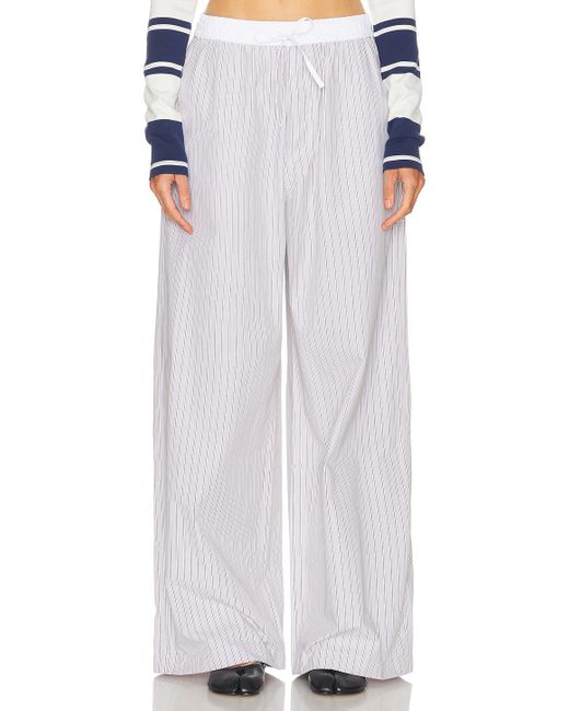 Acne White Pijama Striped Pant