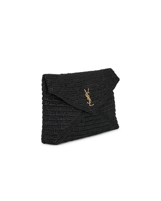 Saint Laurent Black Large Envelope Pouch