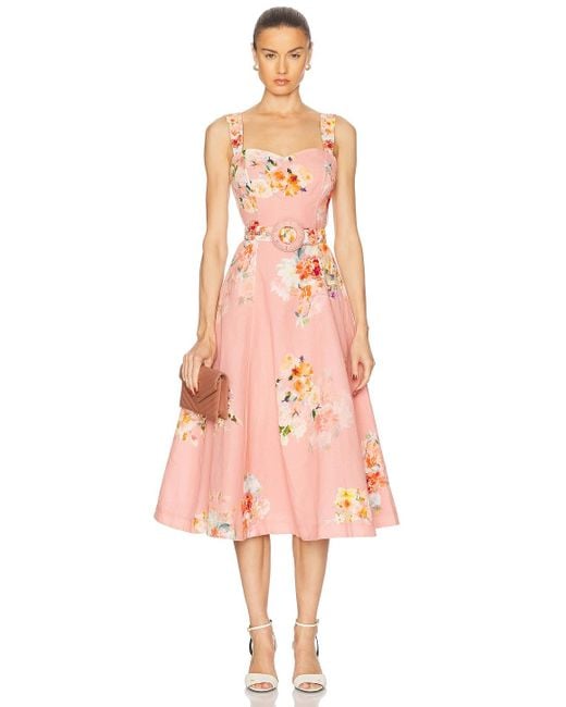 Hemant & Nandita Pink Saba Buckle Long Dress