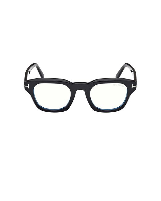 Tom Ford Black Block Optical Square Acetate Glasses for men