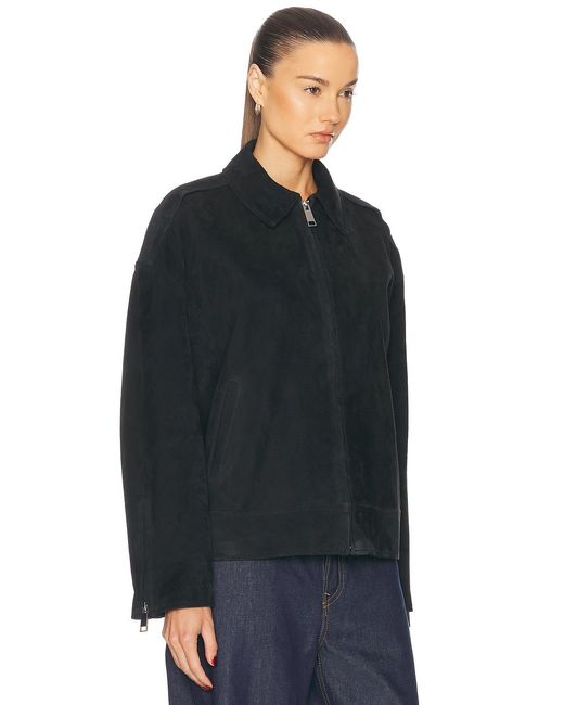 GRLFRND Blue Alek Suede Jacket
